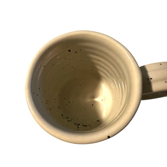 Clay In Mind Handmade Studio Art Pottery Mug Blue & Beige "Linda" Personalized - Picture 4 of 7